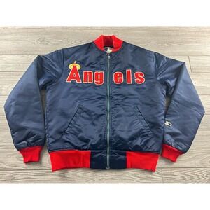 Vintage 1990s California Anaheim Angels MLB Starter Satin Jacket Men's Medium